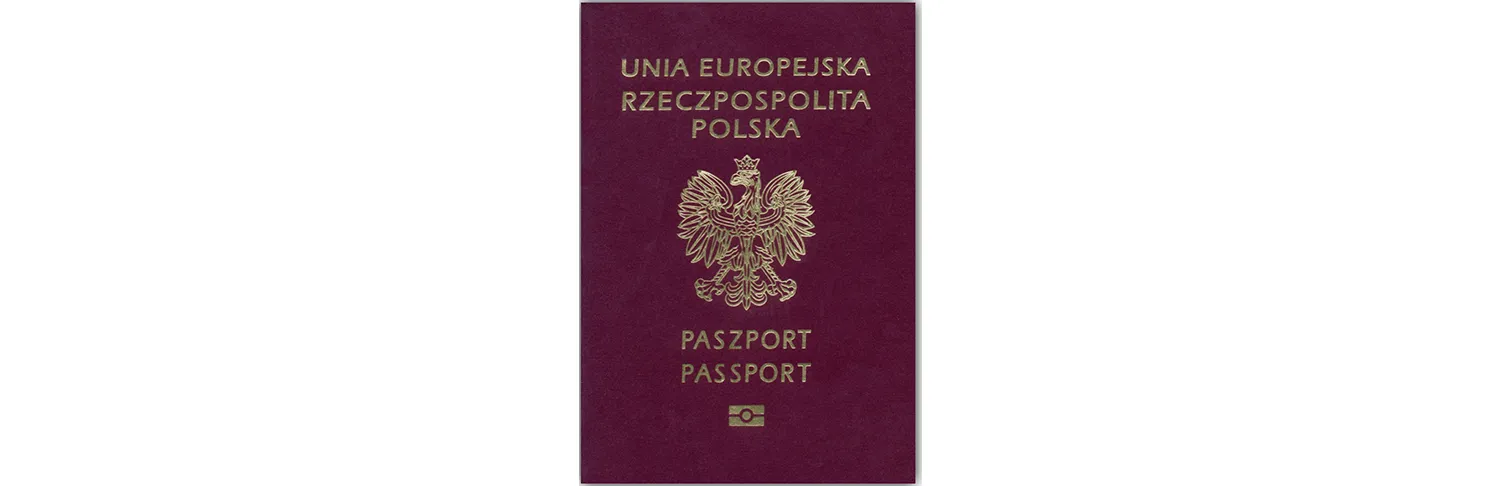 Cover of the Polish passport from 2018